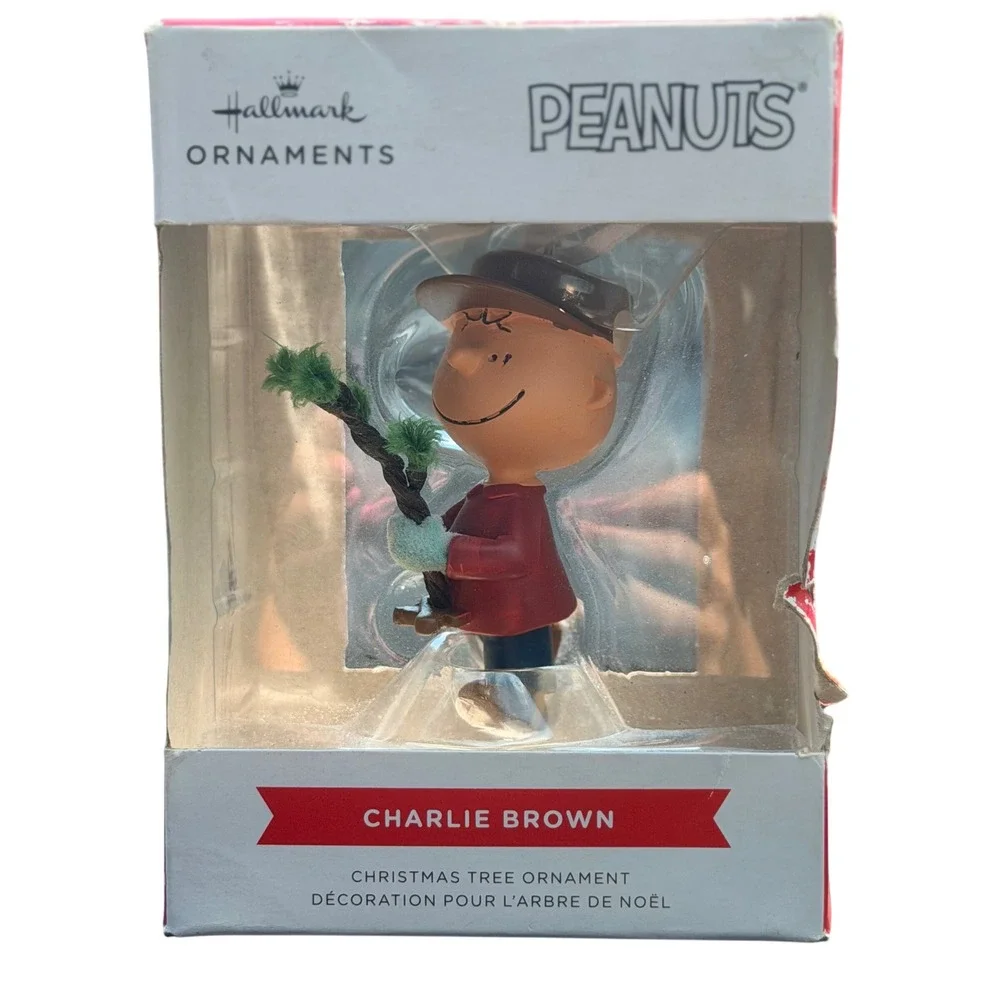 Hallmark Peanuts Charlie Brown Christmas Tree Ornament 2022 Red Box Holiday